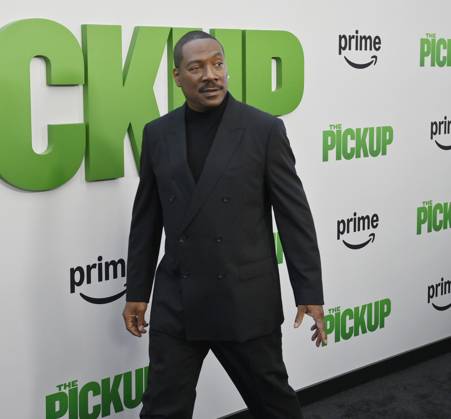 Cast member Eddie Murphy attends the premiere of the motion picture comedy The Pickup at Regal LA Live in Los Angeles on Sunday, July 27, 2025. Storyline: A routine cash pickup turns into a deadly pursuit when two mismatched armored truck drivers are ambushed by ruthless criminals with plans beyond the cash.  LAP2025072724 JIMxRUYMEN