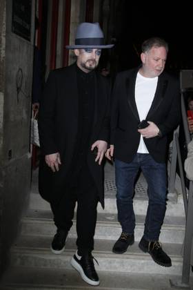 Boy George Celebrities are leaving the spring summer 2020 Haute Couture fashion show Jean Paul Gaultier at the Châtelet theater in Paris on January 22, 2020 Christophe Clovis Veeren Ramsamy Bestimage Celebrities are leaving the spring summer 2020 Haute Couture fashion show Jean Paul Gaultier at the Châtelet theater in Paris on January 22, 2020 Paris France  Copyright: xVeerenx-ChristophexClovisx xBestimagexVeerenx-ChristophexClovisx xBestimagex