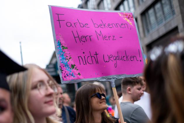 47 Christopher Street Day Parade under the motto Never be silent again in Berlin The demonstration demands equal rights for lesbians, gays, bisexuals, transgender, intersex and queer people 47th Christopher Street Day Parade under the motto Never be silent again in Berlin The demonstration demands equal rights
