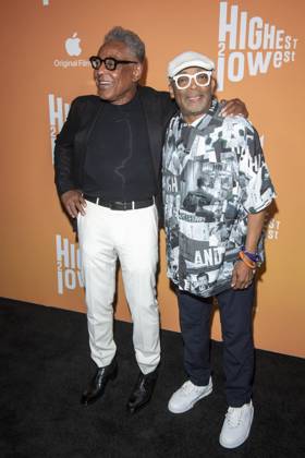August 11, 2025, New York, United States: (L-R) Giancarlo Esposito and Spike Lee attend the Highest 2 Lowest New York Premiere at Brooklyn Academy of Music. New York United States - ZUMAs197 20250811_aaa_s197_192 Copyright: xRonxAdarx