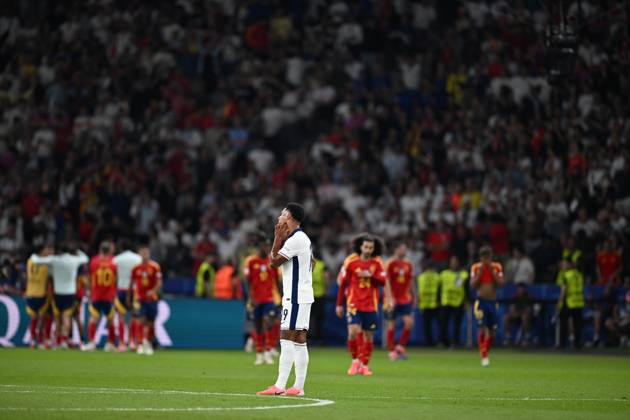 Spain v England: Final - UEFA EURO 2024 BERLIN, GERMANY - JULY 14: Ollie Watkins (19) of England reacts during the UEFA EURO 2024 final match between Spain and England at Olympiastadion in Berlin, Germany on July 14, 2024. Berlin Germany. Editorial use only. Please get in touch for any other usage.  Copyright: x2025xAnadoluxHeshamxElsherifx