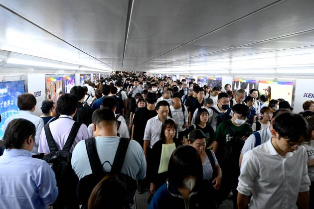 World Population Day in Tokyo TOKYO, JAPAN - JULY 11: People are seen walking in the Shinjuku train station as they going to work on July 11, 2024, in Tokyo, Japan, as the World celebrates the World Population day to raise public awareness of the impact of overpopulation on development, nature and society. The capital of Japan has the title of the most populous city in the world in 2024, with 37,115,00 inhabitants in one of the largest urban agglomerations in the world comprising 23 districts and a metropolitan area of ??Greater Tokyo extending over 3 prefectures, thus housing 25% of the population of Japan. Paradoxically, the population of Japan decreased by 595,000, reaching 124,352,000 inhabitants on October 1, 2023, according to govern  Copyright: x2025xAnadoluxDavidxMareuilx