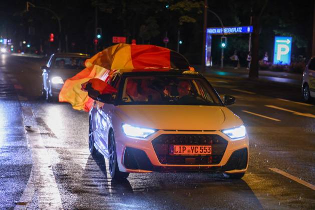 Germany v Denmark: Round of 16 - UEFA EURO 2024 DORTMUND, GERMANY - JUNE 29: German fans celebrates by forming car convoys after Germany defeats Denmark in the UEFA EURO 2024 round of 16 match at Football Stadium Dortmund on June 29, 2024 in Dortmund, Germany. Germany World. Editorial use only. Please get in touch for any other usage. Copyright: x2025xAnadoluxKadirxİlboÄüax