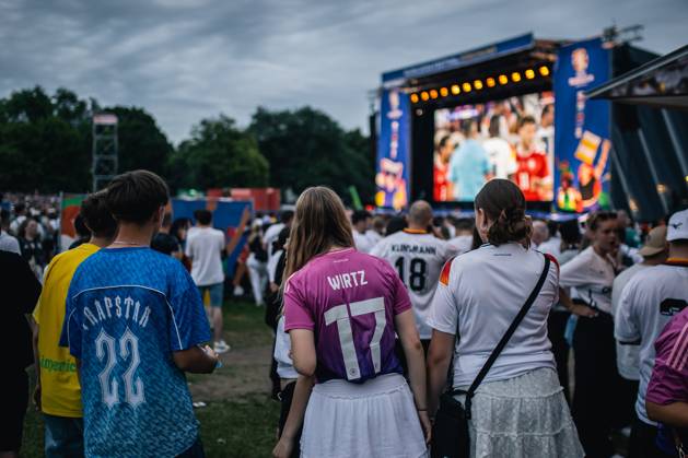 Germany v Denmark: Round of 16 - UEFA EURO 2024 DORTMUND, GERMANY - JUNE 29: Fans of Germany gather to watch the EURO 2024 round of 16 match between Germany and Denmark at the fan zone area on June 29, 2024 in Dortmund, Germany. Germany World. Editorial use only. Please get in touch for any other usage. Copyright: x2025xAnadoluxHeshamxElsherifx