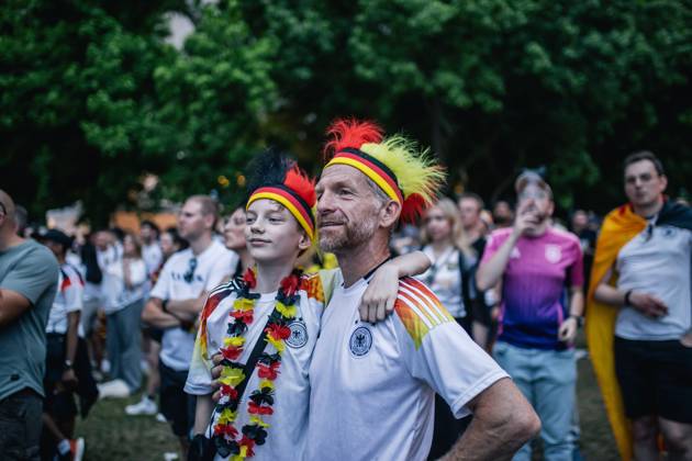 Germany v Denmark: Round of 16 - UEFA EURO 2024 DORTMUND, GERMANY - JUNE 29: Fans of Germany gather to watch the EURO 2024 round of 16 match between Germany and Denmark at the fan zone area on June 29, 2024 in Dortmund, Germany. Germany World. Editorial use only. Please get in touch for any other usage. Copyright: x2025xAnadoluxHeshamxElsherifx