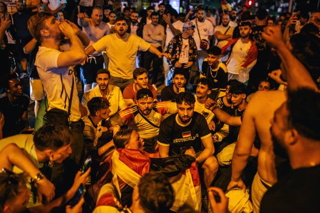 Germany v Denmark: Round of 16 - UEFA EURO 2024 DORTMUND, GERMANY - JUNE 29: Fans of Germany celebrate in front of Dortmund main station after Germany s win in the EURO 2024 round of 16 match between Germany and Denmark on June 29, 2024 in Dortmund, Germany. Germany World. Editorial use only. Please get in touch for any other usage. Copyright: x2025xAnadoluxHeshamxElsherifx