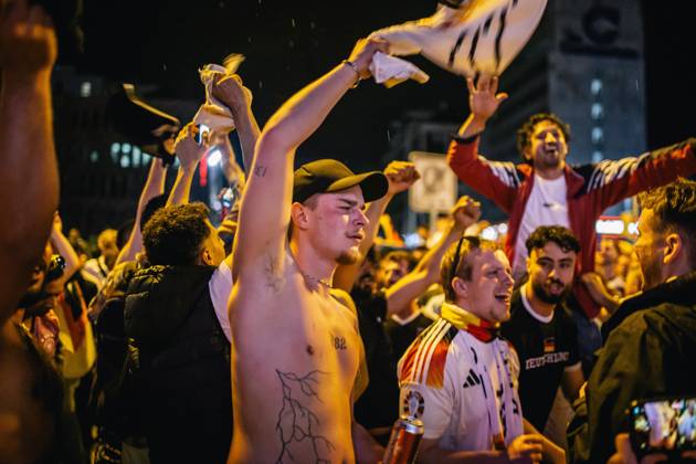 Germany v Denmark: Round of 16 - UEFA EURO 2024 DORTMUND, GERMANY - JUNE 29: Fans of Germany celebrate in front of Dortmund main station after Germany s win in the EURO 2024 round of 16 match between Germany and Denmark on June 29, 2024 in Dortmund, Germany. Germany World. Editorial use only. Please get in touch for any other usage. Copyright: x2025xAnadoluxHeshamxElsherifx