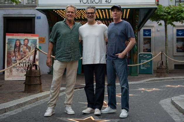 Cinema premiere, Manitous Canoe, Michael Bully Herbig, Rick Kavanian, Christian Tramitz, film premiere, Europa Park, Voltron 4D, red carpet, film launch, comedy, western parody, Bullyparade, actor, director, screenwriter, press event, summer vacatio Copyright: xFINLEYxMÖRCHx