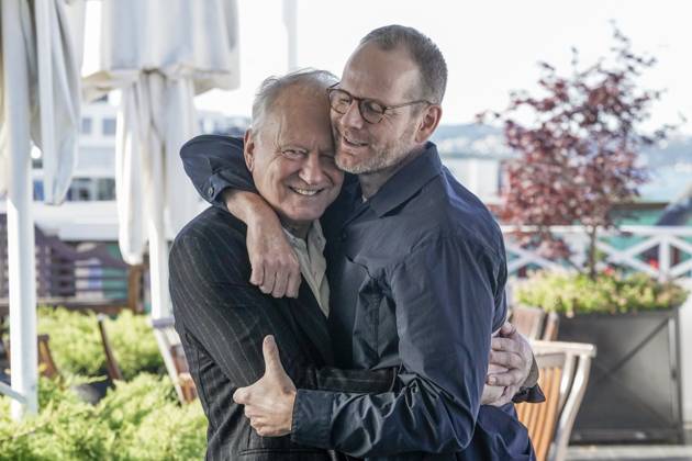 Press day for Sentimental Value Oslo 20250825 Stellan Skarsgard left and Joachim Trier during the press day at the Grand Hotel in Oslo on Monday The Norwegian film Sentimental Value has its Norwegian premiere on Monday, August 25 Photo Jonas Faeste Laksekjon NTB Oslo Norway bvdKlwUTDow EDITORIAL USE ONLY Ref ENTbvdKlwUTDow jpg  Copyright: xx