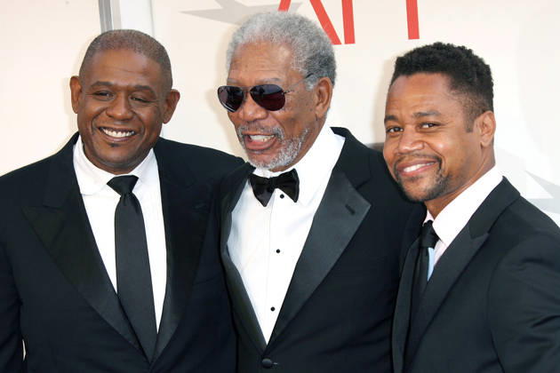 Forest Whitaker, Morgan Freeman and Cuba Gooding Jr. 2011 TV Land Presents: AFI Life Achievement Award Honoring Morgan Freeman held at Sony Studios Los Angeles, California - 09.06.11 , Los Angeles, California, United States WENN 3385929.jpg