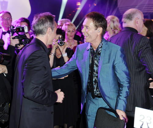 DEUTSCHER NACHHALTIGKEITSPREIS IN DUESSELDORF Hannes Jaenicke and Sir Cliff Richard at Deutscher Nachhaltigkeitspreis award at Maritim Hotel , Duesseldorf, Germany WENN 3594761