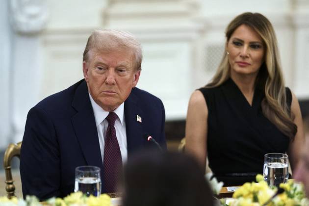 White House Coverage US President Donald Trump and US First Lady Melania Trump during a dinner with US tech leaders at the White House, Washington, DC, USA, 04 September 2025. EPA WILL OLIVER POOL WASHINGTON DC United States  Copyright: xPool ABACAx