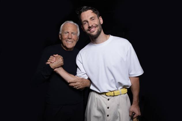 Event: (id=131229) Parigi Alta Moda Donna A I 24-25; Giorgio Armani Con Ospiti. Location: Francia Parigi Palais De Tokyo. People: Armani Giorgio, Porte Jacquemus Simon. Event: (id=131229) Parigi Alta Moda Donna A I 24-25; Giorgio Armani Con Ospiti. Location: Francia Parigi Palais De Tokyo. People: Armani Giorgio, Porte Jacquemus Simon. ShootID=5364800 EventID=131229 Date=25 06 24 Francia Parigi Palais De Tokyo  Copyright: xGuindanixStefano SGPx2024x