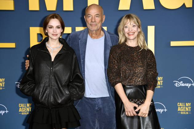 Emilia Schüle, Heiner Lauterbach and Heike Makatsch at the premiere of the Disney series Call My Agent Berlin at the Colosseum Cinema Berlin, 08 09 2025 Foto:xN.xKubelkax xFuturexImagex call_5916