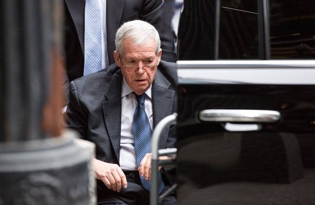Dennis Hastert sentencing: Alleged victim says he was stunned by abuse episode April 27, 2016 - Chicago, IL, USA - Former U.S. House Speaker Dennis Hastert arrives for sentencing on April 27, 2016 at Dirksen U.S. Courthouse in Chicago. Copyright: xZbigniewxBzdakx