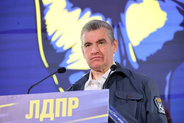 RUSSIA, MOSCOW - OCTOBER 2, 2025: Chairman Leonid Slutsky addresses the 37th Congress of the Russian Liberal Democratic Party (LDPR) at the Skolkovo Innovation Centre Moscow Russia - ZUMAt113 20251002_zaa_t113_161 Copyright: xYevgenyxMessmanx