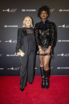 October 10, 2025, New York, New York, United States: (L-R) Sarah Kate Ellis, GLAAD President & CEO, and Zaya Wade attend GLAAD s 40th Anniversary Gala at Cipriani 25 Broadway in New York City. New York United States - ZUMAs197 20251010_aaa_s197_524 Copyright: xRonxAdarx