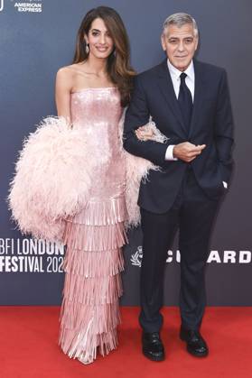 George Clooney with wife Amal Alamuddin Clooney at the premiere of the feature film Jay Kelly at the 69 BFI London Film Festival 2025 at the Royal Festival Hall London, 10 10 2025 Foto:xS.xVasx xFuturexImagex kelly_5178