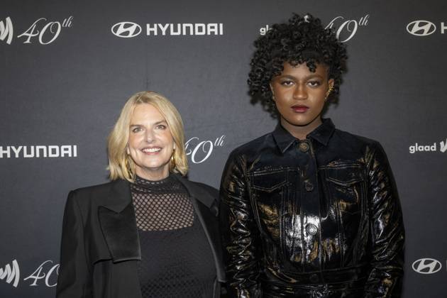 October 10, 2025, New York, New York, United States: (L-R) Sarah Kate Ellis, GLAAD President & CEO, and Zaya Wade attend GLAAD s 40th Anniversary Gala at Cipriani 25 Broadway in New York City. New York United States - ZUMAs197 20251010_aaa_s197_562 Copyright: xRonxAdarx