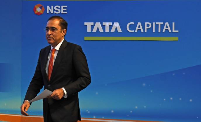 Tata Capital Limited IPO listing ceremony in Mumbai - 13 Oct 2025 Rajiv Sabharwal, Managing Director (MD) and Chief Executive Officer (CEO) Tata Capital Limited arrives to give a speech during the Initial Public Offer (IPO) listing ceremony at the National Stock Exchange (NSE) in Mumbai. Mumbai India Copyright: xAshishxVaishnavx xSOPAxImagesx AVaishnav_Tata Capital IPO listing ceremony in Mumbai (1)