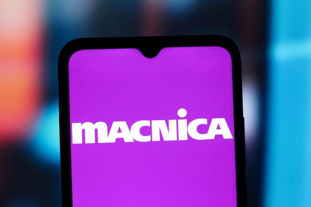 Digital Companies in Canada - 13 Oct 2025 In this photo illustration, the Macnica logo is seen displayed on a smartphone screen. Canada Copyright: xThomasxFullerx xSOPAxImagesx TFSPI_13102025-1601