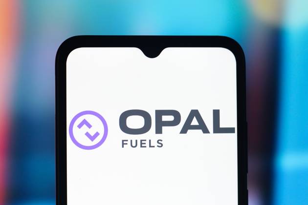 Digital Companies in Canada - 13 Oct 2025 In this photo illustration, the OPAL Fuels logo is seen displayed on a smartphone screen. Canada Copyright: xThomasxFullerx xSOPAxImagesx TFSPI_13102025-1610