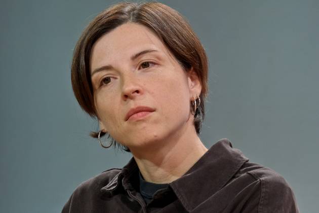 15 10 2025, Frankfurt am Main, DEU, Frankfurt Book Fair Dorothee Elminger, winner of the German Book Prize in an interview with ARD