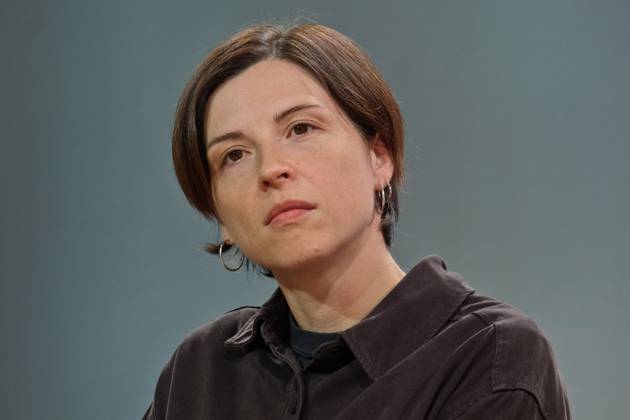 15 10 2025, Frankfurt am Main, DEU, Frankfurt Book Fair Dorothee Elminger, winner of the German Book Prize in an interview with ARD