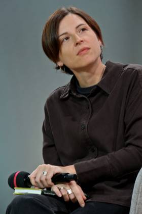 15 10 2025, Frankfurt am Main, DEU, Frankfurt Book Fair Dorothee Elminger, winner of the German Book Prize in an interview with ARD