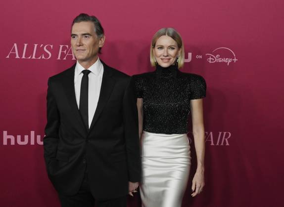 Cast member Naomi Watts and her husband, actor Billy Crudup attend the world premiere of the Hulu original TV Series All s Fair at the DGA Theater in Los Angeles on Thursday, October 16, 2025. Storyline: Follows a successful divorce lawyer and the owner of an all-female law firm in Los Angeles.  LAP2025101653 JIMxRUYMEN