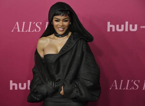 Cast member Teyana Taylor attends the world premiere of the Hulu original TV Series All s Fair at the DGA Theater in Los Angeles on Thursday, October 16, 2025. Storyline: Follows a successful divorce lawyer and the owner of an all-female law firm in Los Angeles.  LAP2025101615 JIMxRUYMEN