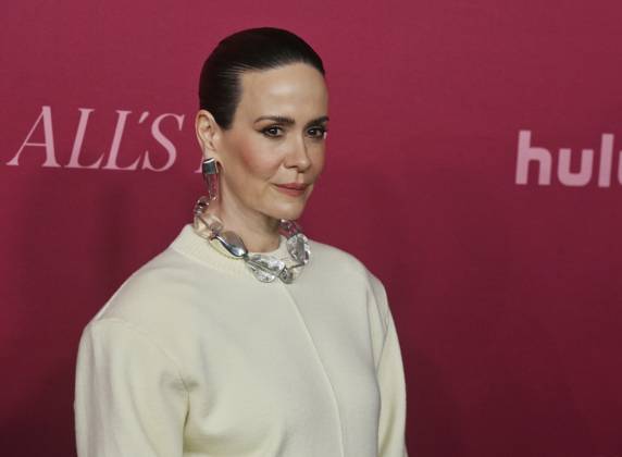 Cast member Sarah Paulson attends the world premiere of the Hulu original TV Series All s Fair at the DGA Theater in Los Angeles on Thursday, October 16, 2025. Storyline: Follows a successful divorce lawyer and the owner of an all-female law firm in Los Angeles.  LAP2025101620 JIMxRUYMEN