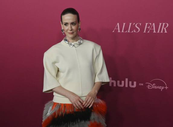 Cast member Sarah Paulson attends the world premiere of the Hulu original TV Series All s Fair at the DGA Theater in Los Angeles on Thursday, October 16, 2025. Storyline: Follows a successful divorce lawyer and the owner of an all-female law firm in Los Angeles.  LAP2025101621 JIMxRUYMEN