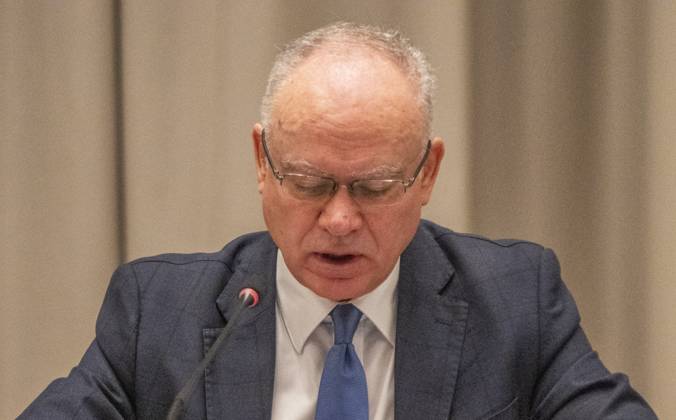 October 20, 2025, Geneva, Geneva, Switzerland: Geneva Switzerland, 10 20 2025: .Rapporteur CHAPERSON explained the issues during the 16th UN conference on Trade and Development (United Nations Conference on Trade and Development) and which is also the 16th session of the 16th UN conference on Trade and Development, which brings together heads of state and government, ministers and other key stakeholders from business, civil society and academia to address issues of global trade and economic development and took place at United Nations of Geneva in Geneva. Geneva Switzerland - ZUMAd206 20251020_zip_d206_008 Copyright: xEricxDubostx