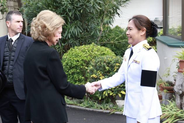 Spanish Emeritus Queen Sofia of Greece during book of condolence event to Tailandia Queen Sirikit in Madrid on Thursday, 30 October 2025. Cordon Press CasaxdexS.M.xElxReyx xJosexJimenez