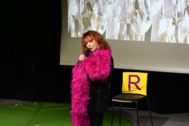Regina Thoss at the show DDR Revue Auferstehung der Ruinen Dagmar Gelbke, Dagmar Frederic and Regina Thoss at the Comödie Dresden, 20 10 2025 Copyright: xMatthiasxWehnertx