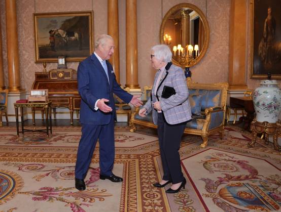 Audience at Buckingham Palace King Charles III during an audience with Louise Imbeault, Lieutenant-Governor of New Brunswick, at Buckingham Palace, London. Picture date: Wednesday November 19, 2025., Credit:Yui Mok Avalon UK, London Copyright: xYuixMokx xAvalonx 1053356843