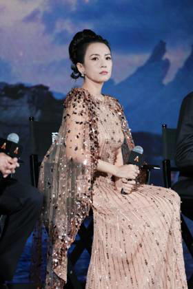 SANYA, CHINA - DECEMBER 08: Actress Zhang Ziyi attends the China premiere of film Avatar: Fire and Ash on December 8, 2025 in Sanya, Hainan Province of China.  Copyright: xVCGx 111608432955