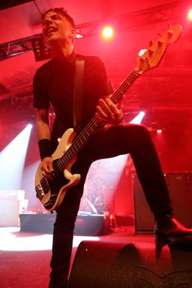 John Calabrese from the band Danko Jones at a concert at the Astra Kulturhaus in Berlin, December 12, 2025 Danko Jones concert Berlin