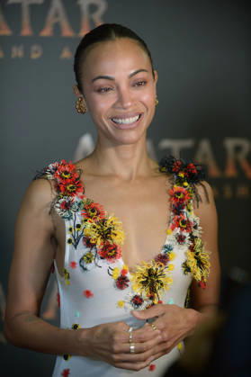 MIAMI, FLORIDA - DECEMBER 12: Zoe Saldana attends the Miami Special Screening of Avatar: Fire and Ash at AMC Sunset Place 24 in Miami, Florida on December 12, 2025. Copyright: xmpi10 MediaPunchx