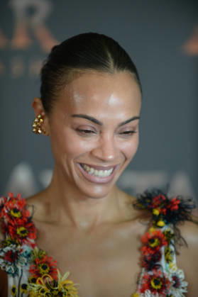MIAMI, FLORIDA - DECEMBER 12: Zoe Saldana attends the Miami Special Screening of Avatar: Fire and Ash at AMC Sunset Place 24 in Miami, Florida on December 12, 2025. Copyright: xmpi10 MediaPunchx