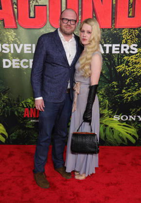 13 December 2025 - Los Angeles, California -Evan Daugherty, Esther Harrington. Los Angeles Premiere Of Columbia Pictures Anaconda held at The United Theater on Broadwayl.in Los Angeles. Photo Copyright: xAdMediax MediaPunchx