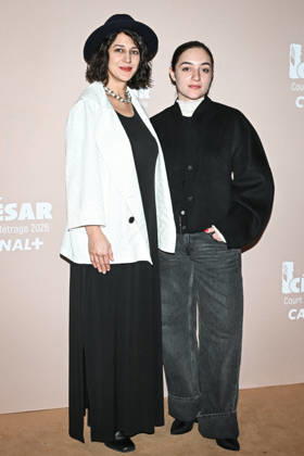 Photocall Courts Metrages Cesar 2026 in Paris FA (L-R) Zar Amir Ebrahimi and Luana Bajrami pose for a photocall during the Brunch of Courts Metrages Cesar 2026 in Paris on December 14, 2025. Photo by Firas Abdullah ABACAPRESS.COM Paris Ile-de-France France  Copyright: xAbdullahxFiras ABACAx