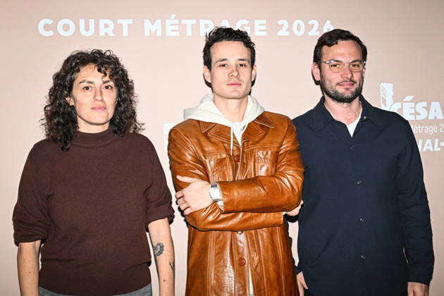 Photocall Courts Metrages Cesar 2026 in Paris FA (L-R) A guest, Ambroise Rateau and Lucas Tothe pose for a photocall during the Brunch of Courts Metrages Cesar 2026 in Paris on December 14, 2025. Photo by Firas Abdullah ABACAPRESS.COM Paris Ile-de-France France  Copyright: xAbdullahxFiras ABACAx
