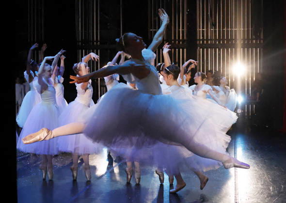 Dancers perform on stage at the Joffrey Ballet School performance of The Nutcracker at the LaGuardia Performing Arts Center on Sunday, December 14, 2025 in New York City.  NYP20251214108 JohnxAngelillo