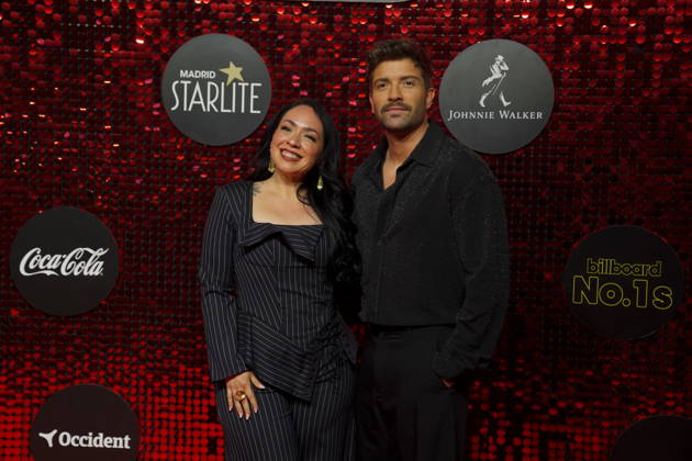 Carla Morrison and Pablo Alborán attend the Billboard No. 1s photocall at Ifema on December 15, 2025 in Madrid, Spain.( ALTERPHOTOS S.Villarroel) (20251215057)