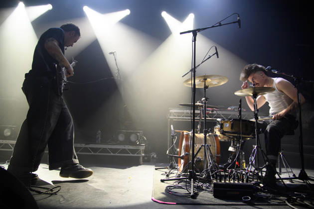 GANS Perform at Koko, London Bassist vocalist Tom Rhodes and Drummer vocalist Euan Woodman of english punk duo GANS performs at Koko in London, England, UK on Monday 15 December 2025., Credit:Justin Ng Avalon UK, England, London, Koko  Copyright: xJustinxNgx xAvalonx 1059599069