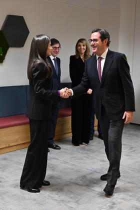 Queen Letizia chairs the meeting of the Board of Trustees of the FAD Youth Foundation Queen Letizia greets the president of the CEOE, Antonio Garamendi, upon her arrival at the meeting of the Board of Trustees of the FAD Youth Foundation , on December 16, 2025, in Madrid Spain Dona Letizia, Honorary President of the FAD Youth Foundation, chairs the meeting of the Board of Trustees of the institution, which will address the issue of digital security for youth QUEEN LETIZIA FAD YOUTH 16 DECEMBER 2025 José Madrid Madrid Spain  Copyright: xJosÃ xOlivax 7172402