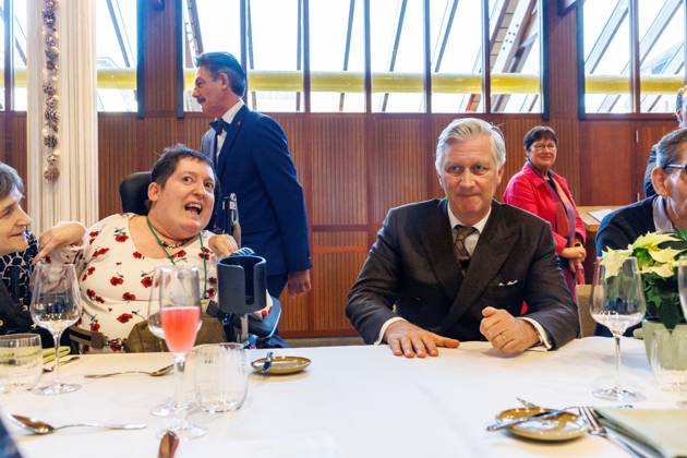 King Philippe - Filip of Belgium pictured during a royal visit to vzw Samana in holiday and recovery residence Ter Duinen in Nieuwpoort, Tuesday 16 December 2025. Samana organizes home visits, social gatherings, customized vacations, and training for people with chronic illnesses or high care needs and their caregivers.  KURTxDESPLENTER 149285173