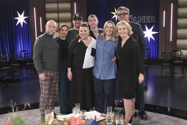 Horst Lichter, Carina Raddatz, Mark Forster, Meltem Kaptan, Micky Beisenherz, Franca Cerutti, Hans Sigl and Susan Link at the recording of the WDR talk show Kölner Treff at WDR Studio BS 3 Cologne, 18 12 2025 Foto:xR.xSchmiegeltx xFuturexImagex koelner_treff1812_5203